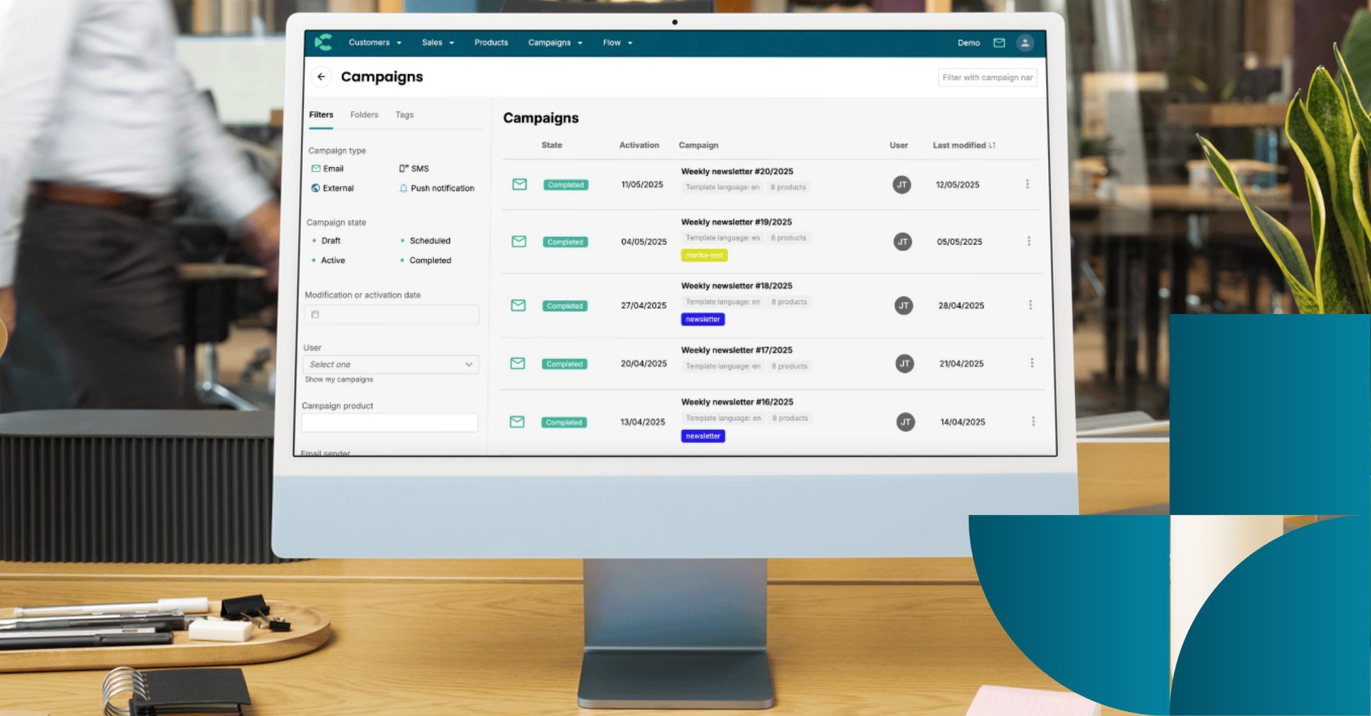 Custobar campaign actions view