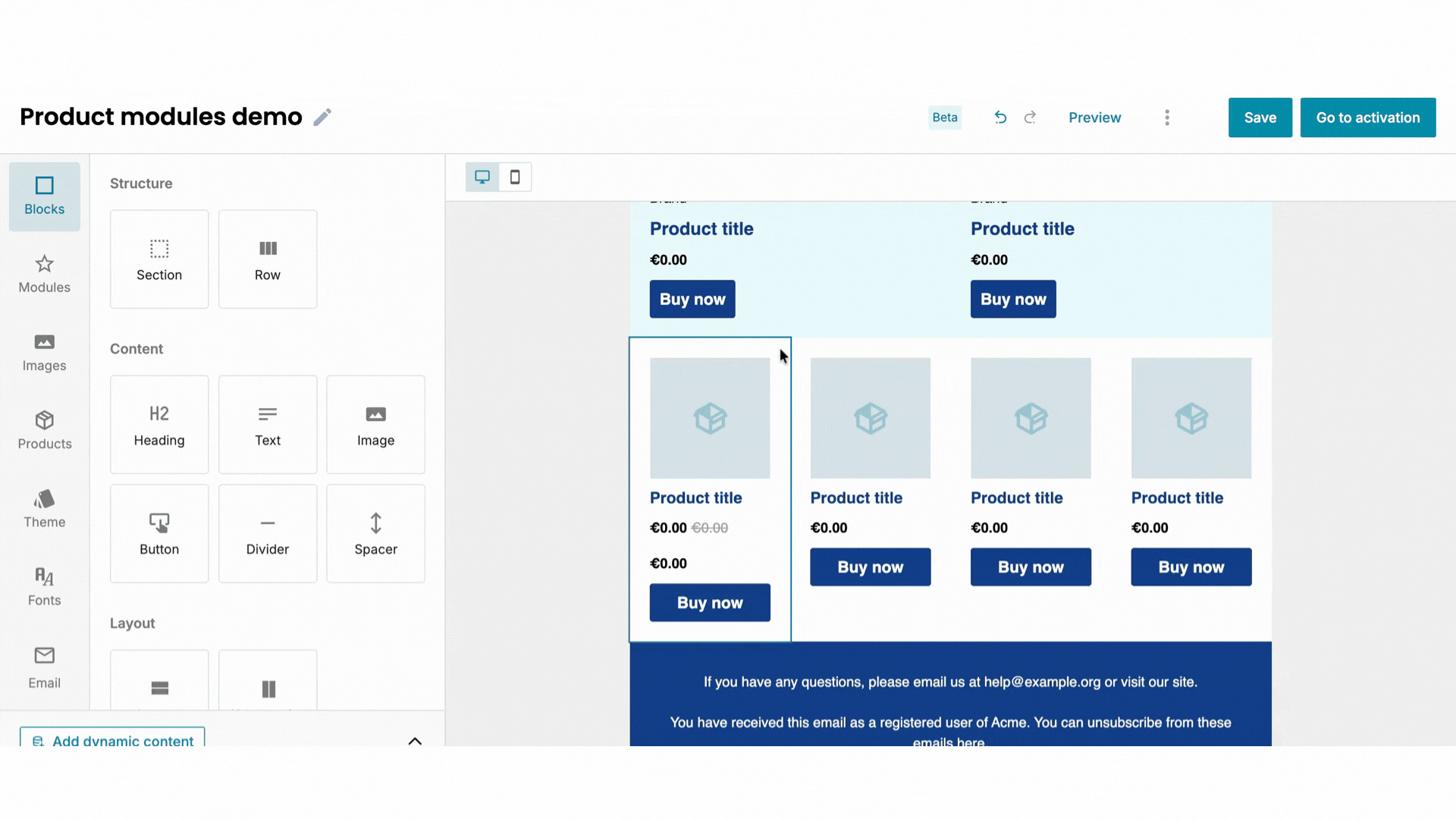 Feature GIF - Group product column