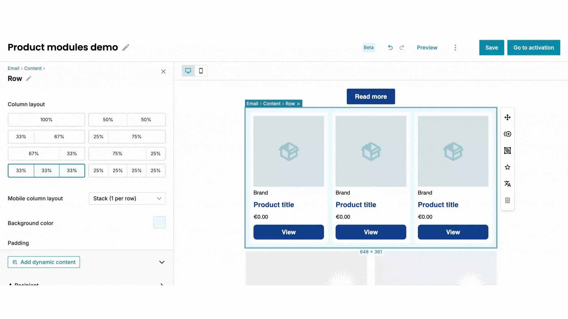 Feature GIF - Ungrouping a product column