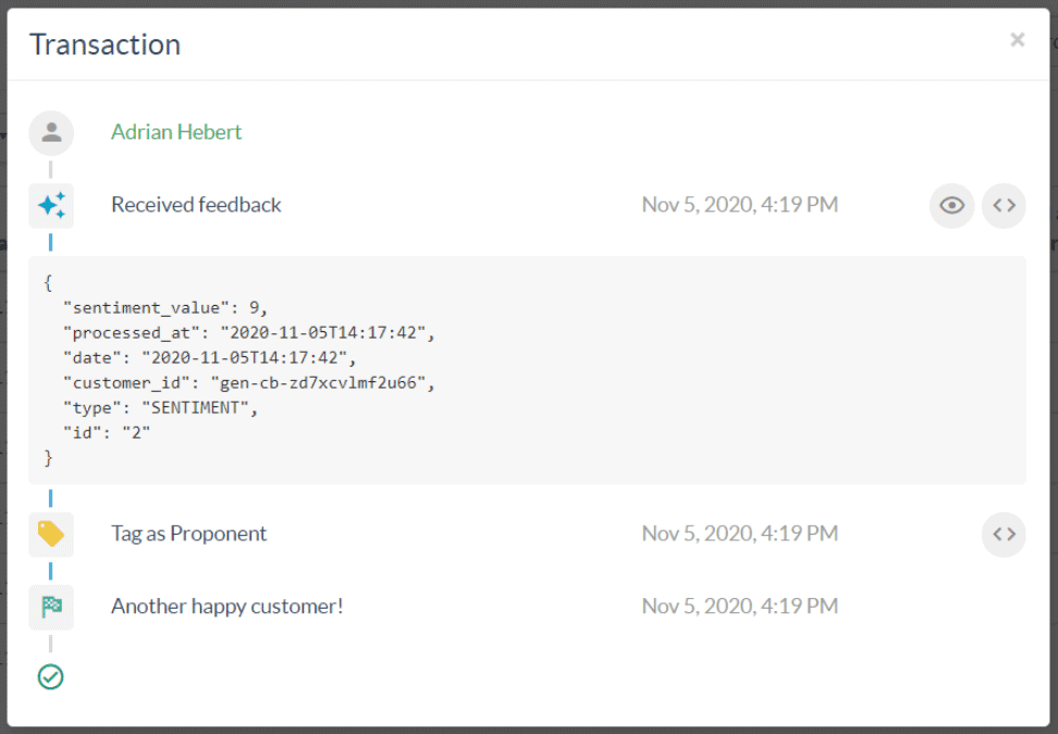 6. Flow activity log and statistics