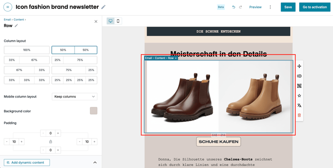 visibility-row-selected