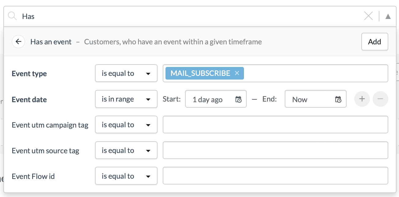Newsletter subscription search
