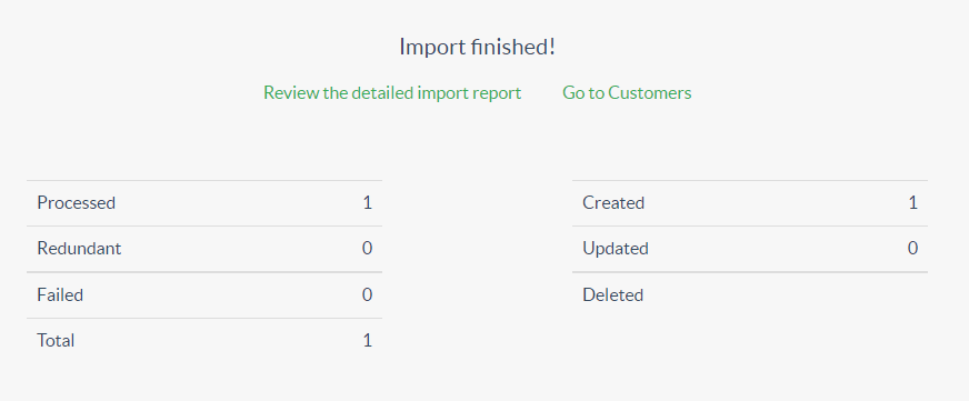 Import report