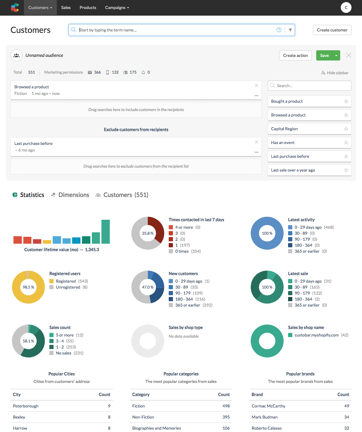 Customer search